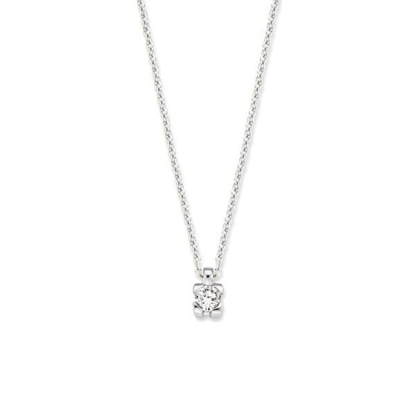 Grote foto excellent jewelry witgouden collier met 0 10 crt. diamant ha kleding dames sieraden
