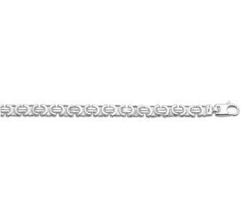 Grote foto platte konings 6 5mm schakelarmband van zilver lengte 21 c kleding dames sieraden