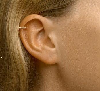 Grote foto geelgouden bolletjes earcuff voor dames kleding dames sieraden