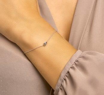 Grote foto witgouden armband met diamant ringen kleding dames sieraden