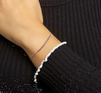 Grote foto anker schakelarmband met bolletjes kopstuk van zilver kleding dames sieraden