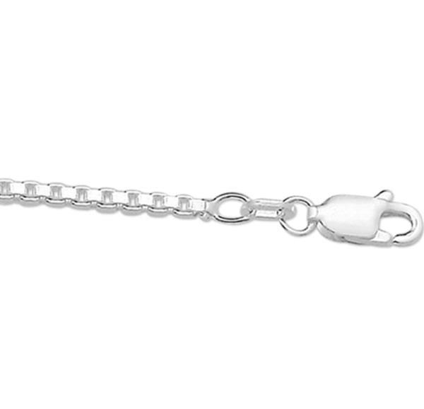 Grote foto zilveren venetiaans ketting 1 7mm lengte 45cm kleding dames sieraden