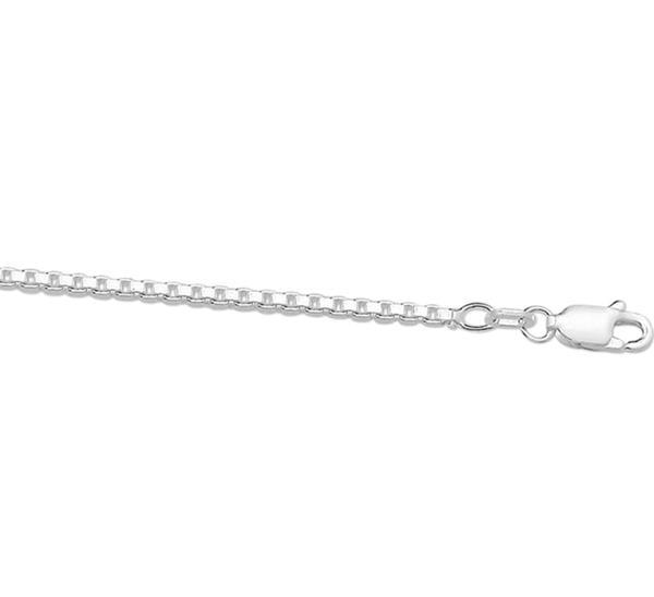 Grote foto zilveren venetiaans ketting 1 7mm lengte 45cm kleding dames sieraden