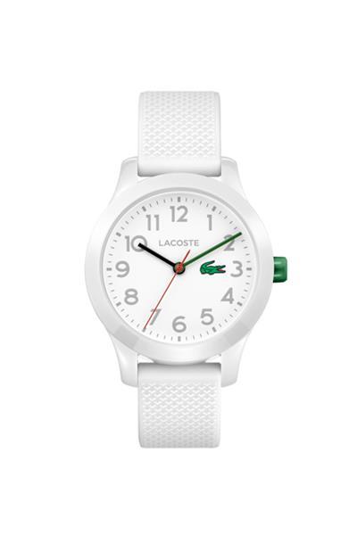 Grote foto lacoste wit kids horloge met witte silicone horlogeband kleding dames horloges