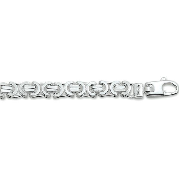 Grote foto platte konings 5 5mm schakelarmband van zilver lengte 20 c kleding dames sieraden