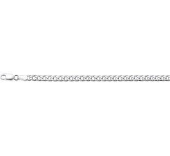 Grote foto geslepen gourmet 4 0 mm schakelarmband lengte 19 cm kleding dames sieraden