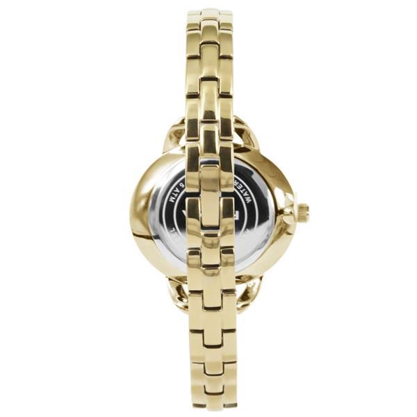 Grote foto modern goudkleurig dames horloge van edelstaal met goudkleur kleding dames horloges