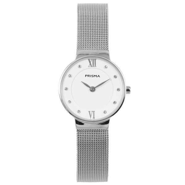 Grote foto basic dames horloge met milanese horlogeband en witte wijzer kleding dames horloges