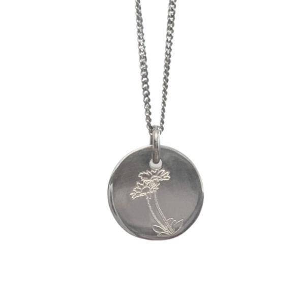 Grote foto zilveren gourmet collier met zilveren munt graveer sieraad kleding dames sieraden