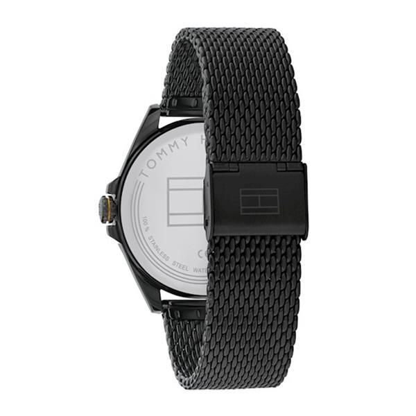 Grote foto tommy hilfiger zwart heren horloge milanese horlogeband kleding dames horloges