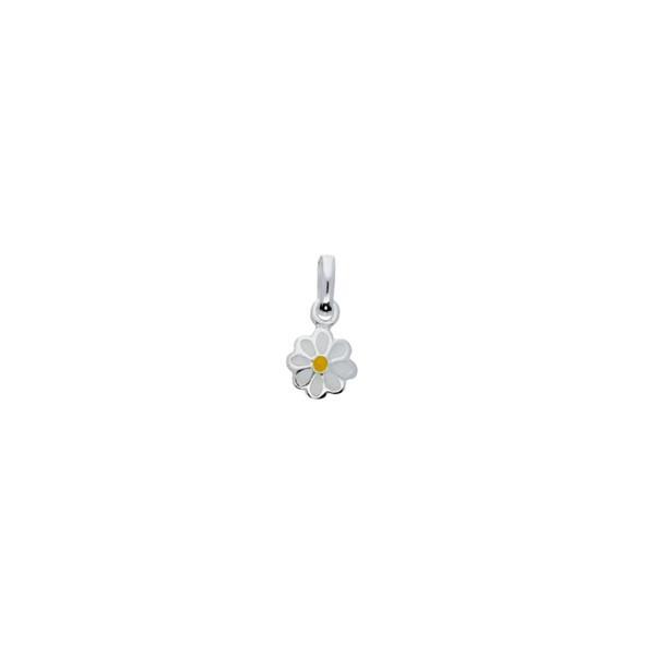 Grote foto lilly zilveren kinderhanger met bloem met emaille kleding dames sieraden