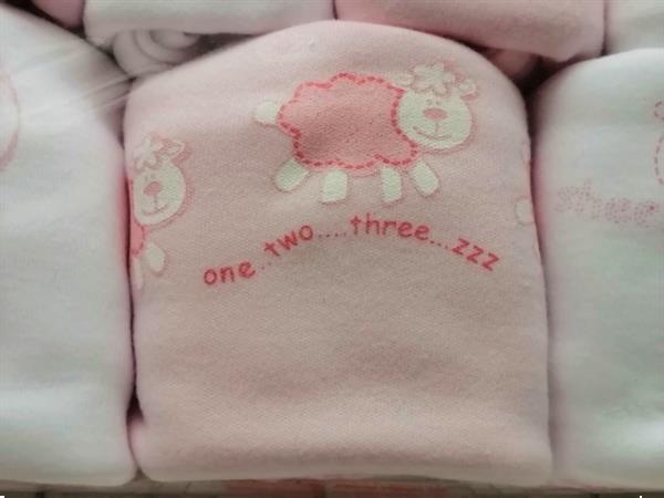 Grote foto 7 wit roze rompertjes van king bear 86 92 kinderen en baby maat 86