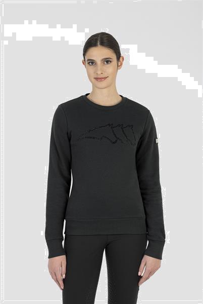 Grote foto sweatshirt graneg color black size s dieren en toebehoren paarden accessoires