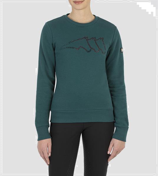 Grote foto sweatshirt graneg color black size s dieren en toebehoren paarden accessoires
