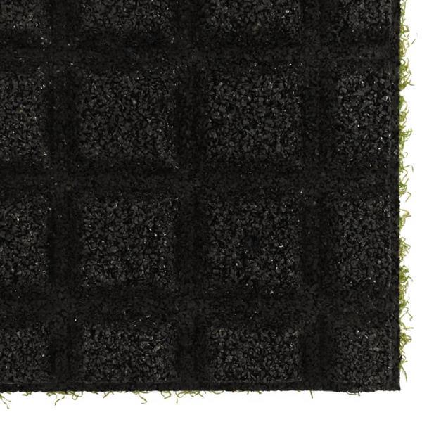Grote foto vidaxl carreaux de gazon artificiel 4 pcs 50x50x2 5 cm caout tuin en terras sierplanten