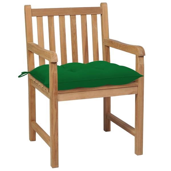 Grote foto vidaxl chaises de jardin 4 pcs avec coussins vert bois de te tuin en terras tuinmeubelen