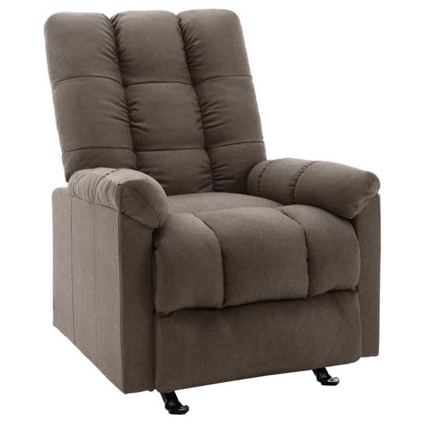 Grote foto vidaxl fauteuil verstelbaar stof bruin huis en inrichting stoelen