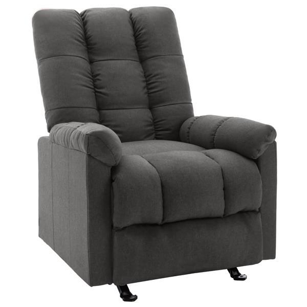 Grote foto vidaxl fauteuil verstelbaar stof donkergrijs huis en inrichting stoelen