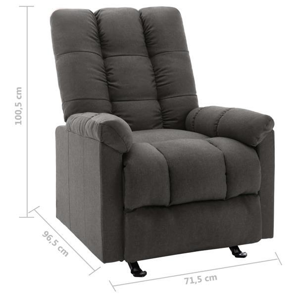 Grote foto vidaxl fauteuil verstelbaar stof donkergrijs huis en inrichting stoelen