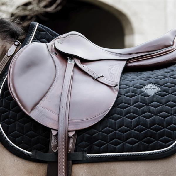 Grote foto saddle pad basic velvet kleur black optie dressuur ma dieren en toebehoren paarden accessoires