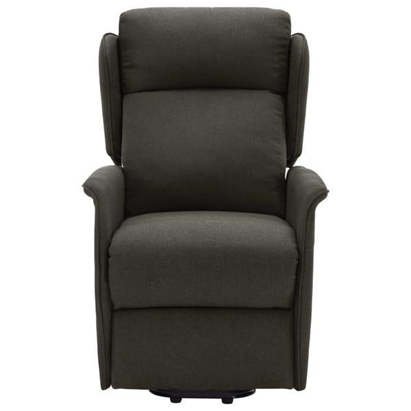 Grote foto vidaxl fauteuil de massage inclinable taupe tissu huis en inrichting stoelen