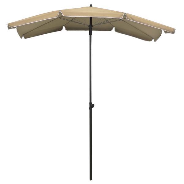 Grote foto vidaxl parasol de jardin avec m t 200x130 cm taupe tuin en terras overige tuin en terras
