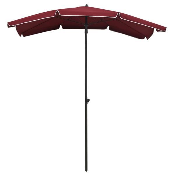 Grote foto vidaxl parasol de jardin avec m t 200x130 cm rouge bordeaux tuin en terras overige tuin en terras