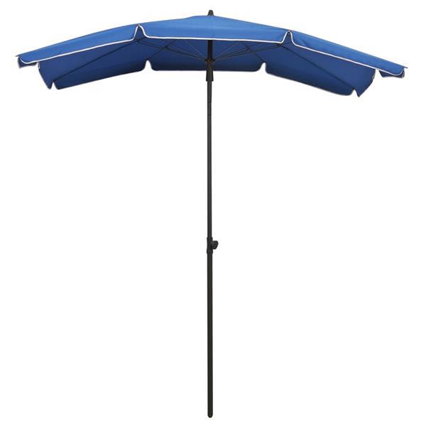 Grote foto vidaxl parasol de jardin avec m t 200x130 cm bleu azur tuin en terras overige tuin en terras