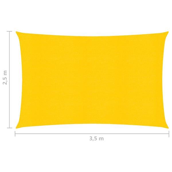 Grote foto vidaxl voile d ombrage 160 g m jaune 2 5x3 5 m pehd tuin en terras overige tuin en terras