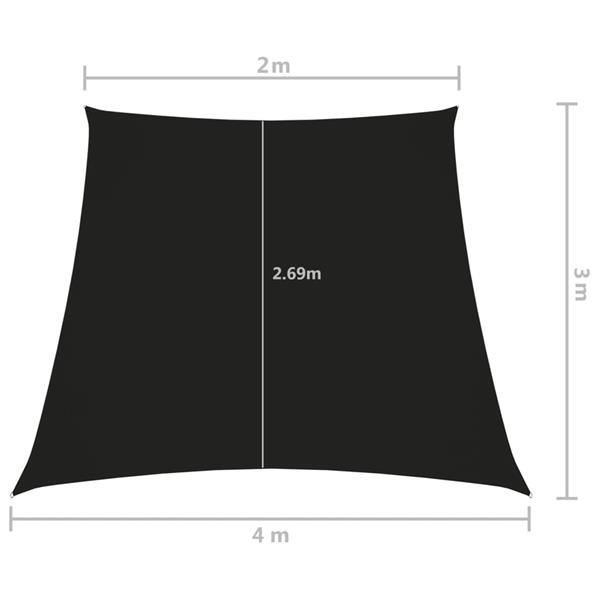 Grote foto vidaxl voile de parasol tissu oxford trap ze 3 4x2 m noir tuin en terras overige tuin en terras