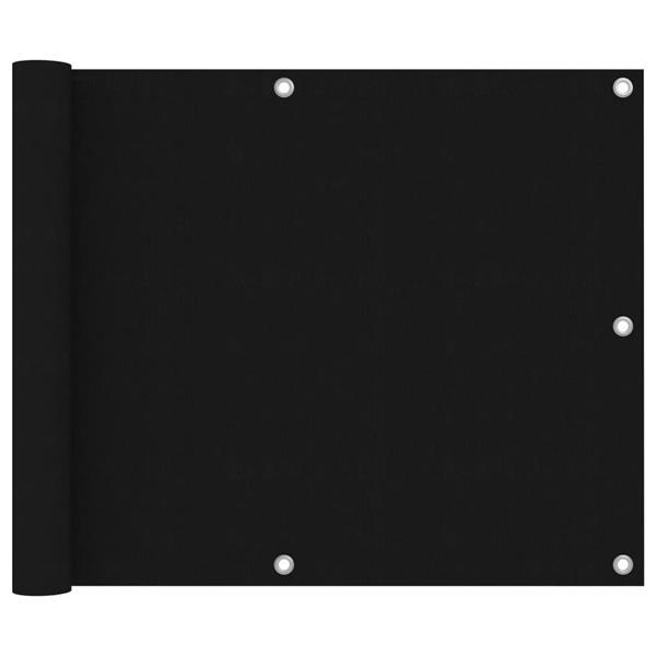 Grote foto vidaxl cran de balcon noir 75x400 cm tissu oxford tuin en terras overige tuin en terras