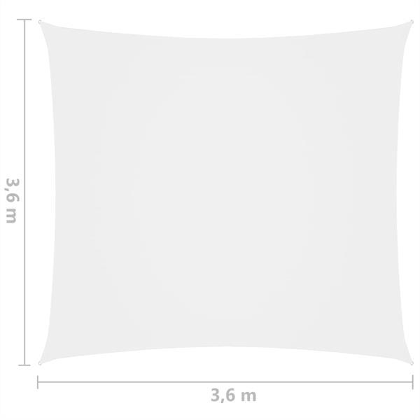 Grote foto vidaxl voile de parasol tissu oxford carr 3 6x3 6 m blanc tuin en terras overige tuin en terras