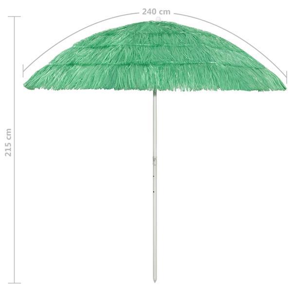 Grote foto vidaxl parasol de plage hawaii vert 240 cm tuin en terras overige tuin en terras