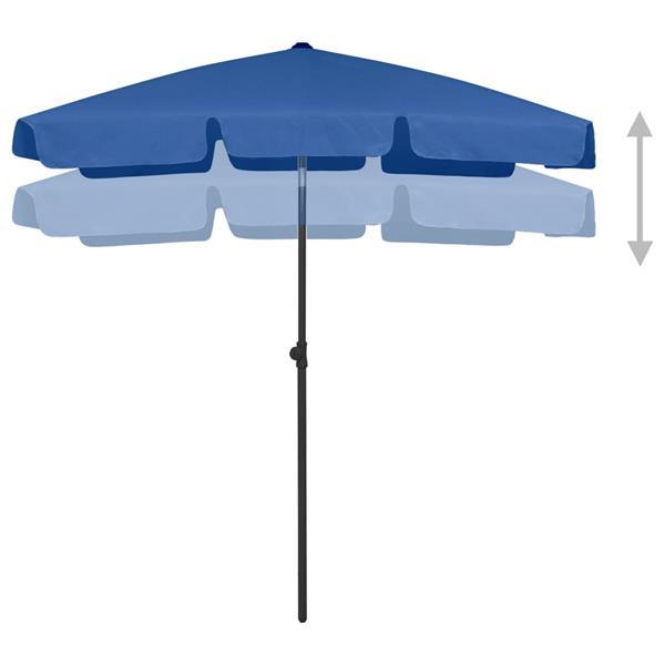 Grote foto vidaxl parasol de plage bleu azur 180x120 cm tuin en terras overige tuin en terras