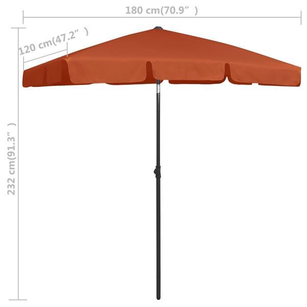 Grote foto vidaxl parasol de plage terre cuite 180x120 cm tuin en terras overige tuin en terras