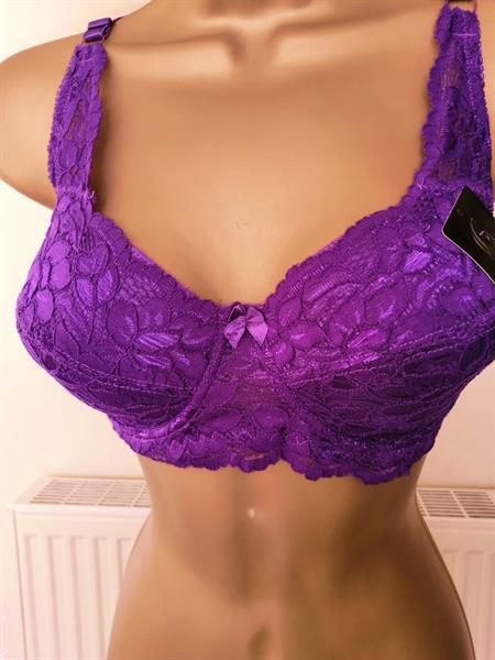 Grote foto voorgevormde paarse bh in kant voor b c cup kleding dames ondergoed en lingerie