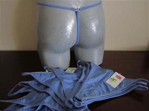 Grote foto hemelsblauwe string met strass steentjes s m l kleding dames ondergoed en lingerie
