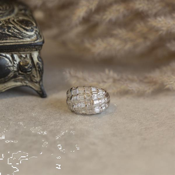 Grote foto witgouden mantelring met diamant 18 krt kleding dames sieraden