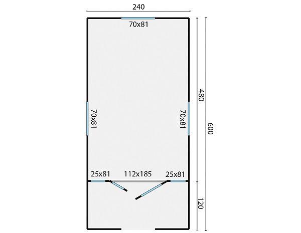 Grote foto pipowagen zigeunerwagen johnny met veranda 600x240 cm tuin en terras tuinhuisjes en blokhutten