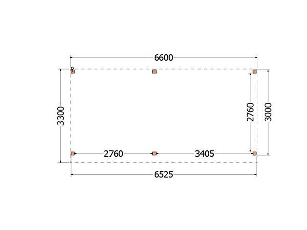 Grote foto overkapping casa 660x330 cm tuin en terras tuinhuisjes en blokhutten