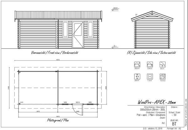 Grote foto woodpro blokhut tuinhuis alphen 600x250 cm tuin en terras tuinhuisjes en blokhutten