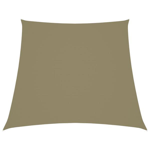 Grote foto vidaxl zonnescherm trapezium 3 4x3 m oxford stof beige tuin en terras overige tuin en terras