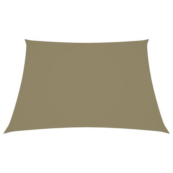 Grote foto vidaxl zonnescherm trapezium 3 4x3 m oxford stof beige tuin en terras overige tuin en terras
