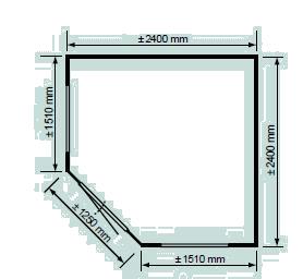 Grote foto lugarde prima fifth avenue classic 44 mm 240x240 cm tuin en terras tuinhuisjes en blokhutten