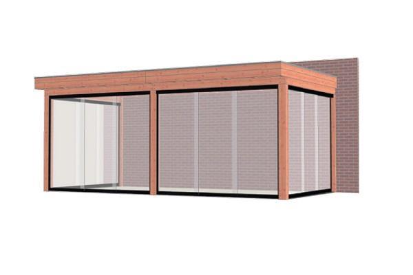 Grote foto aanbouwveranda ancona 600x330 cm plat dak combinatie 1 tuin en terras tegels en terrasdelen