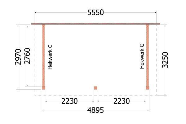 Grote foto aanbouwveranda lucca 555x325 cm plat dak combinatie 1 tuin en terras tegels en terrasdelen