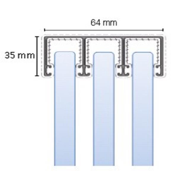 Grote foto glasschuifwand profiline 3 spoor breedte 250 cm tuin en terras tegels en terrasdelen