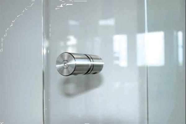 Grote foto glasschuifwand profiline 5 spoor breedte 550 cm tuin en terras tegels en terrasdelen