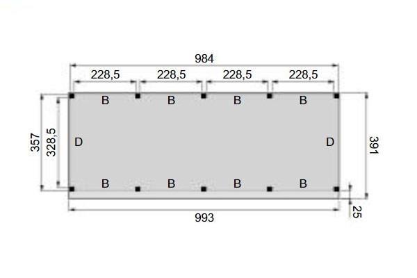 Grote foto overkapping premium xl 1000x360 cm tuin en terras tuinhuisjes en blokhutten