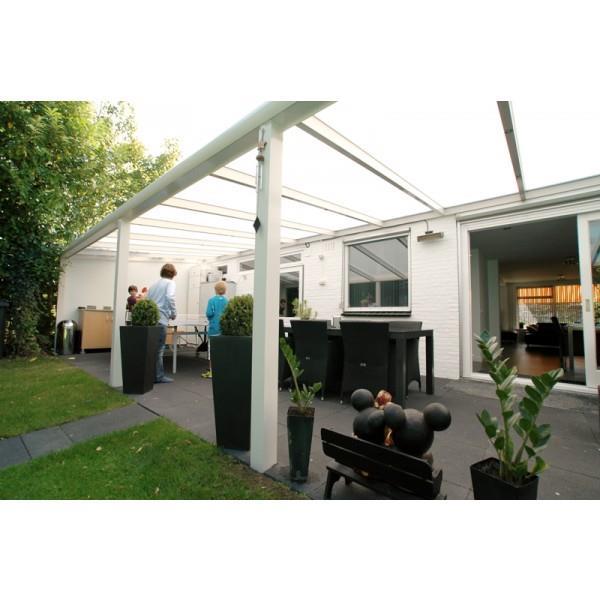 Grote foto greenline xxl veranda 1300x250 cm glasdak tuin en terras tegels en terrasdelen